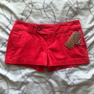 cherry red shorts
